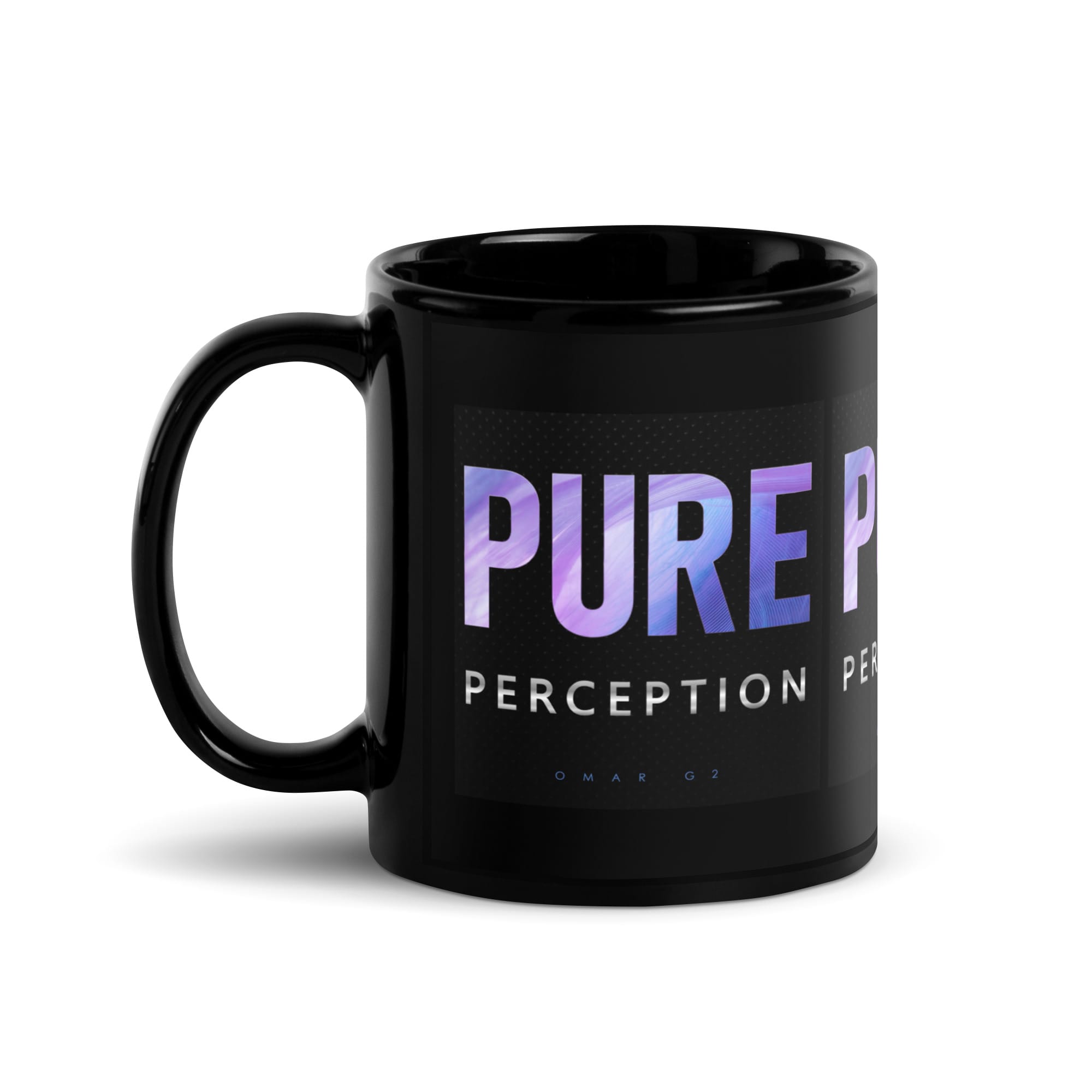 Pure Perception Black Glossy Mug - Image 2
