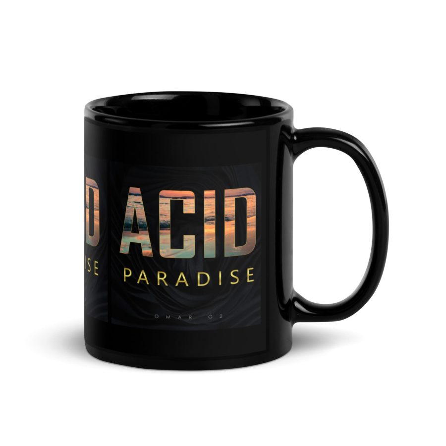 Acid Paradise Black Glossy Mug