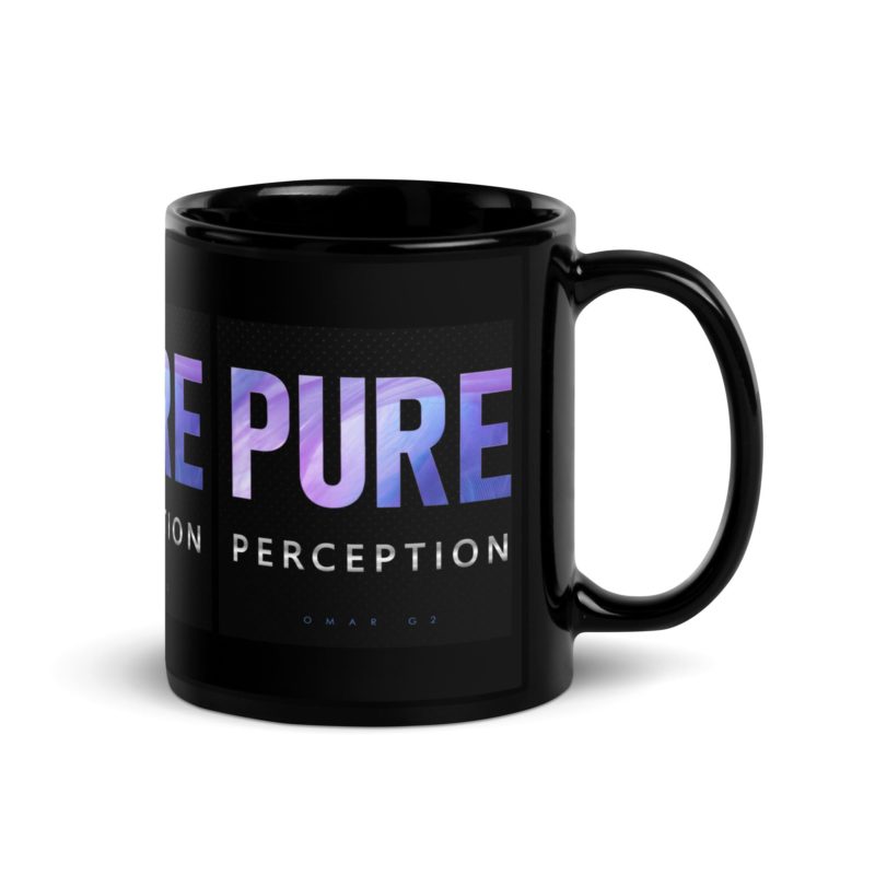 Pure Perception Black Glossy Mug