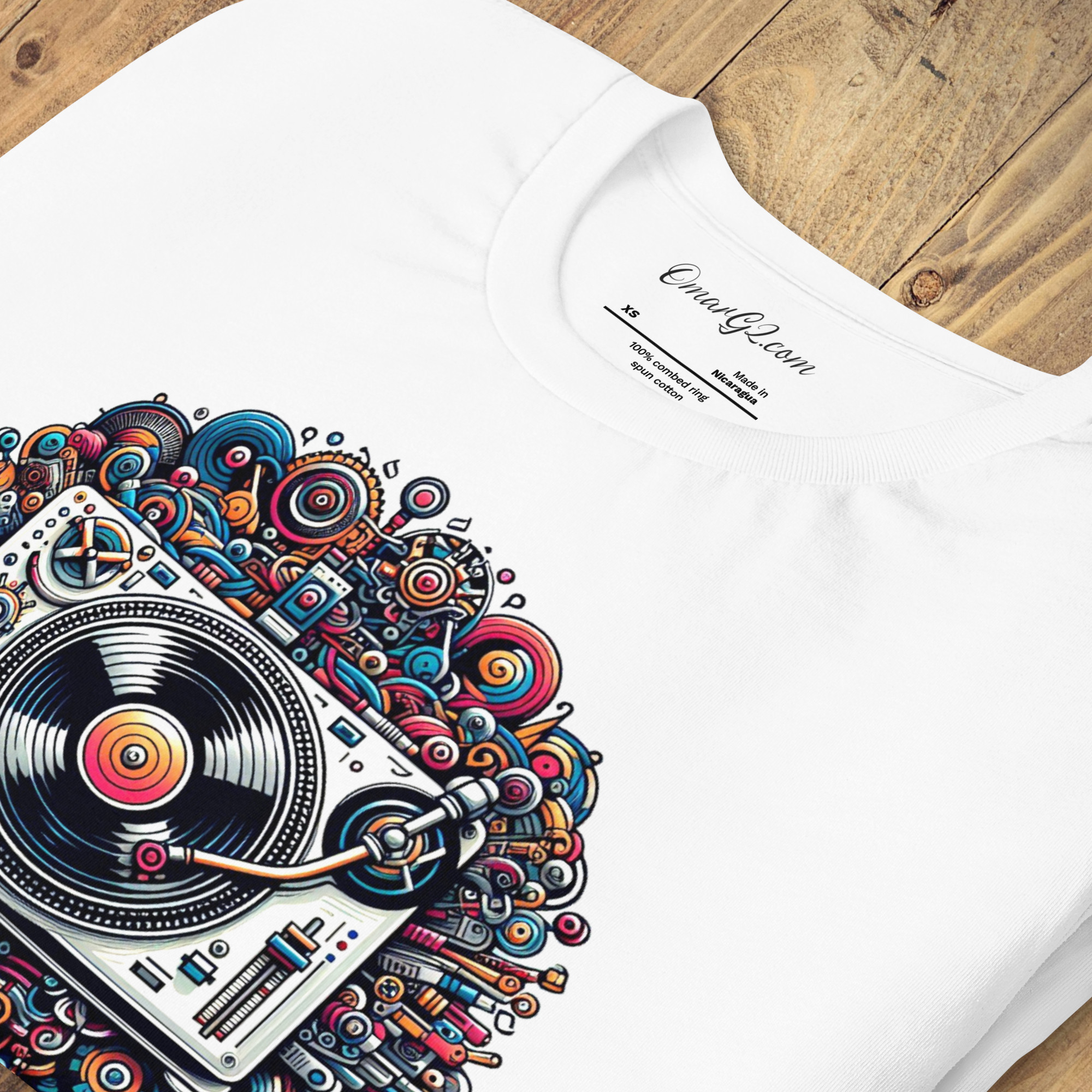 Retro Turntable TShirt Groove Vintage Unisex Tee | Free Shipping - Image 3