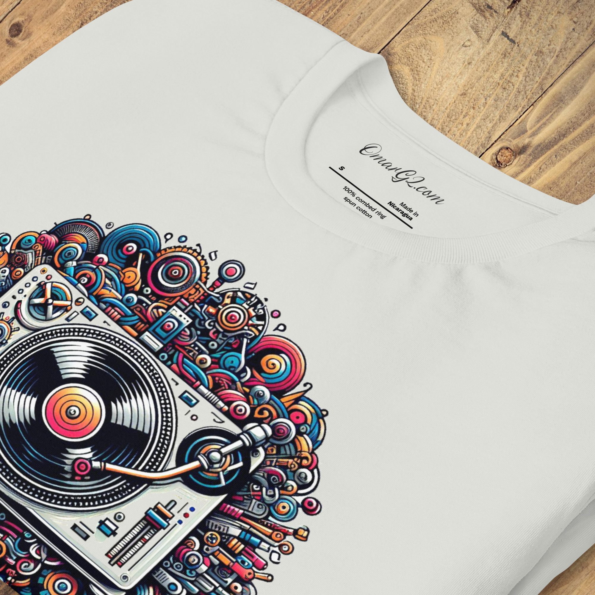Retro Turntable TShirt Groove Vintage Unisex Tee | Free Shipping - Image 5