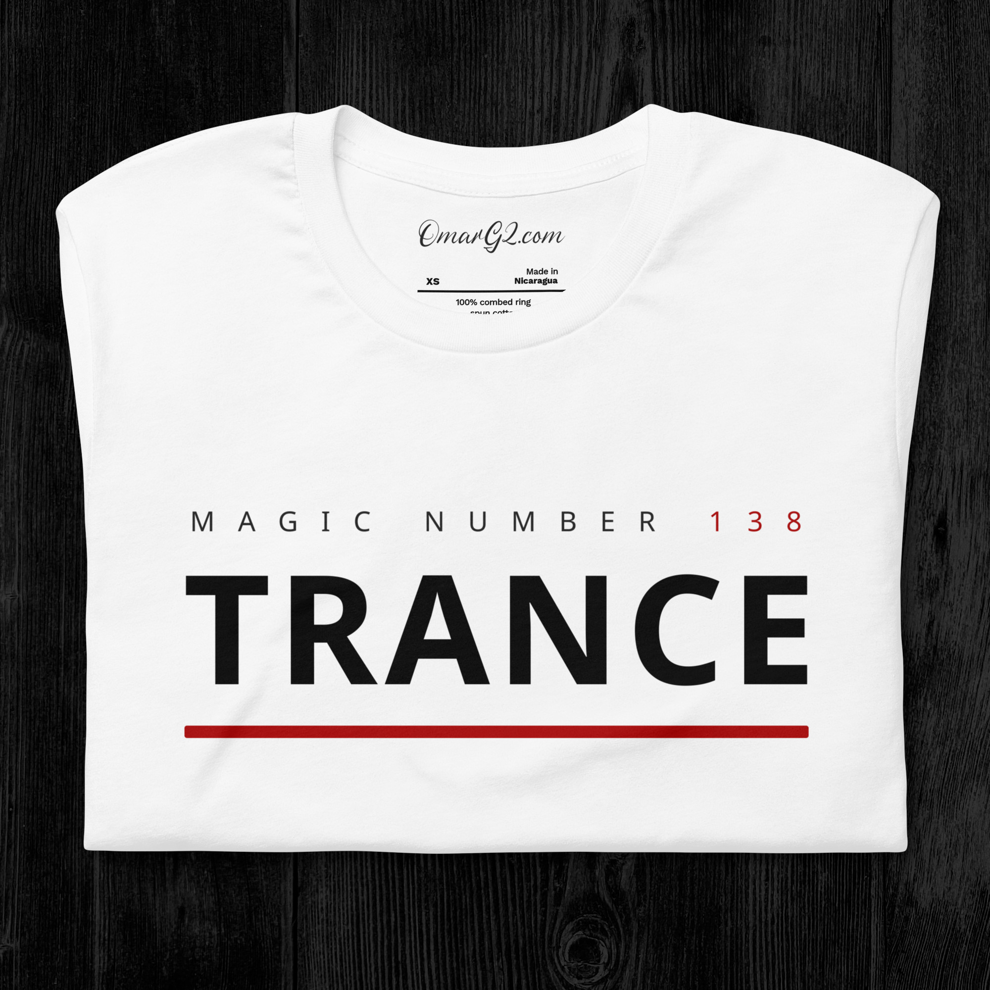 Magic Number 138 TShirt Trance Black Unisex T-shirt | Free Shipping - Image 2