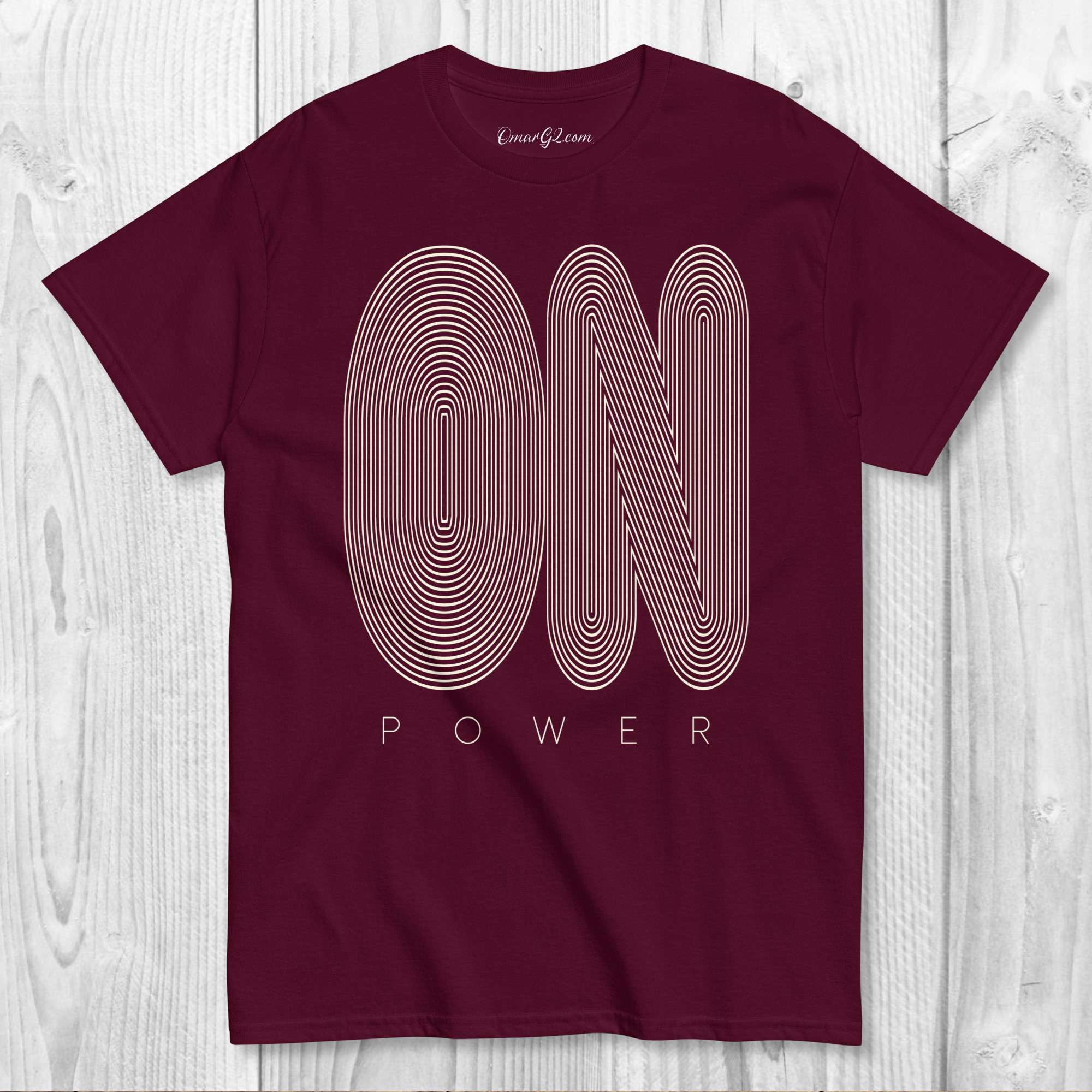 Power ON Unisex Classic Tee T-Shirt | Free Shipping - Image 4