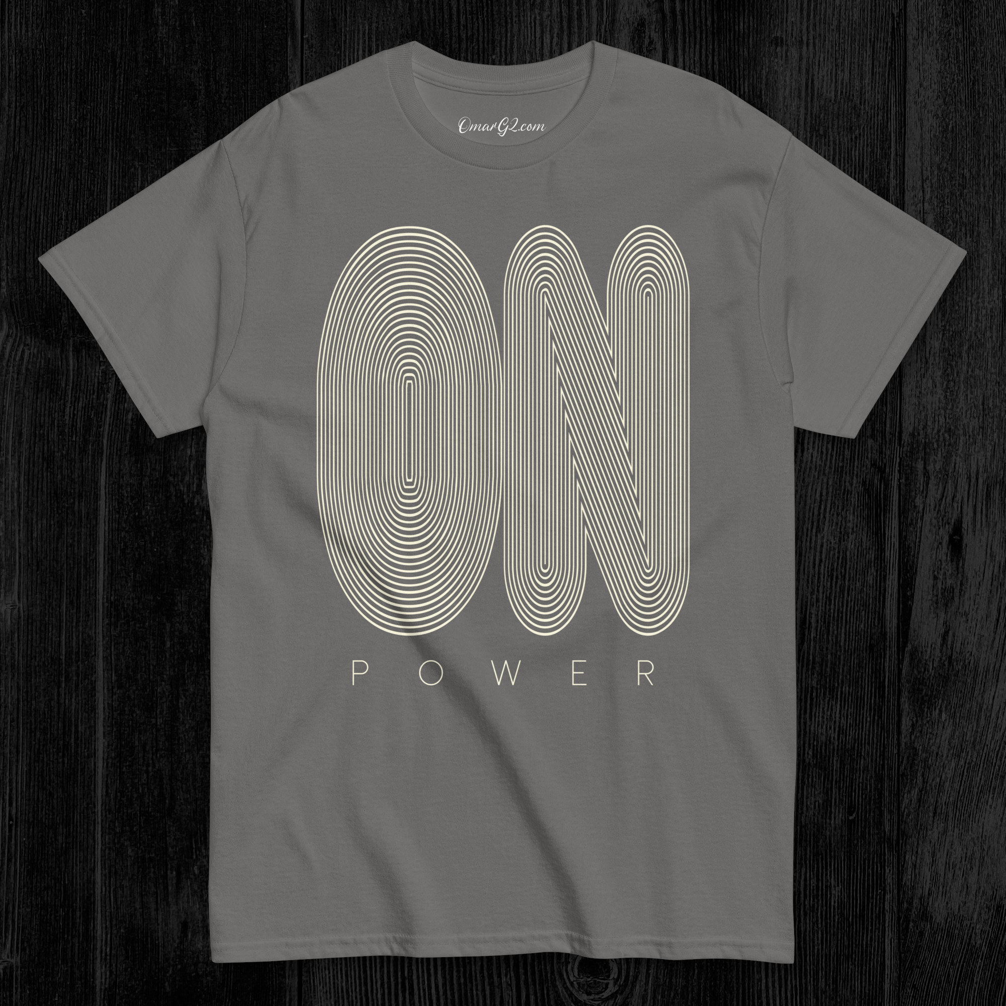 Power ON Unisex Classic Tee T-Shirt | Free Shipping - Image 2