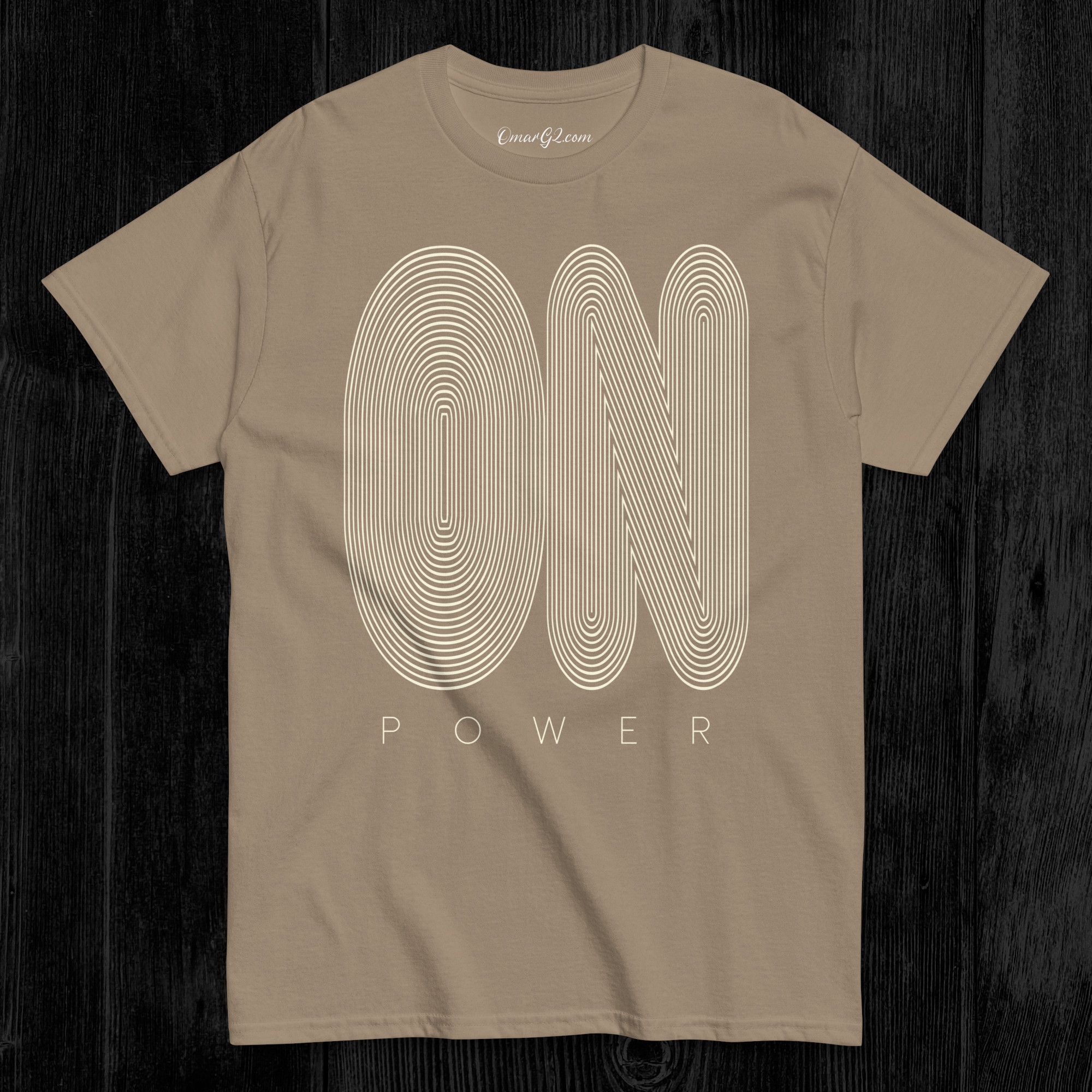 Power ON Unisex Classic Tee T-Shirt | Free Shipping - Image 3