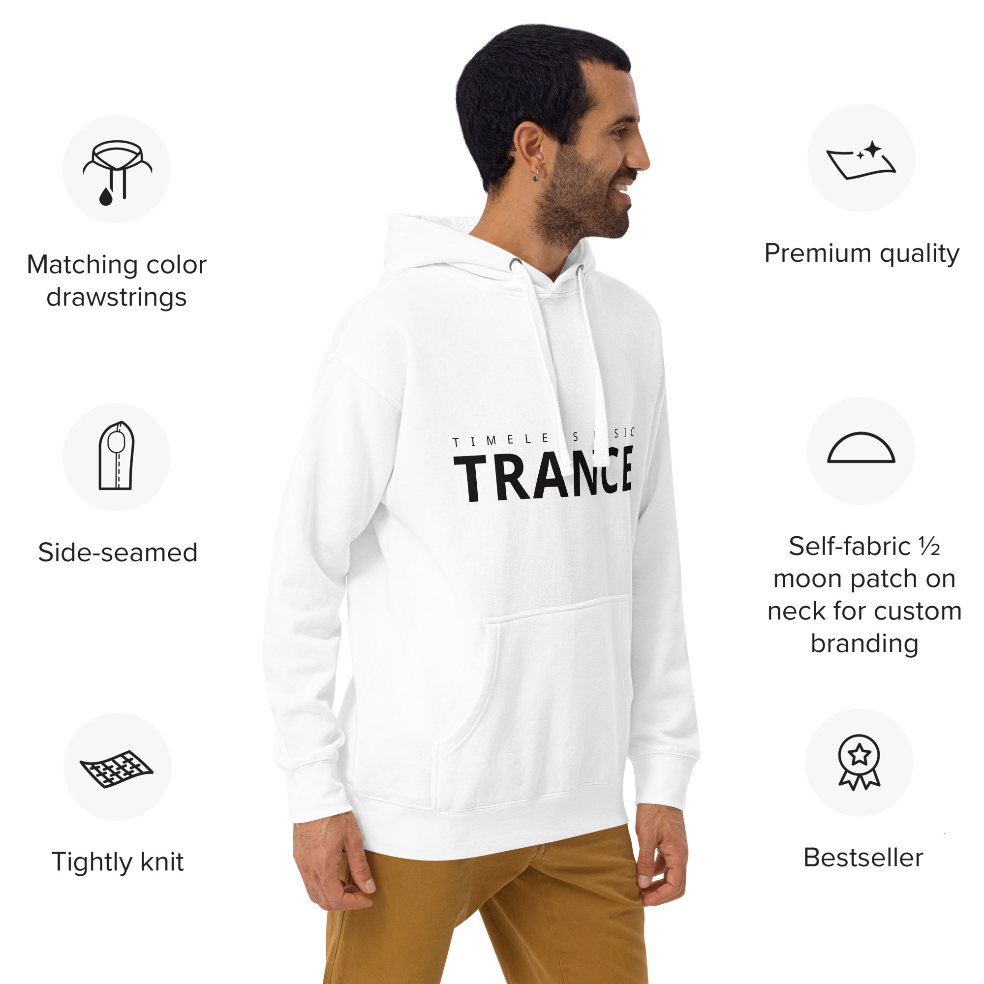 Timeless Music Trance Hoodie | Rave Unisex Hoodie | Free Shipping - Image 5