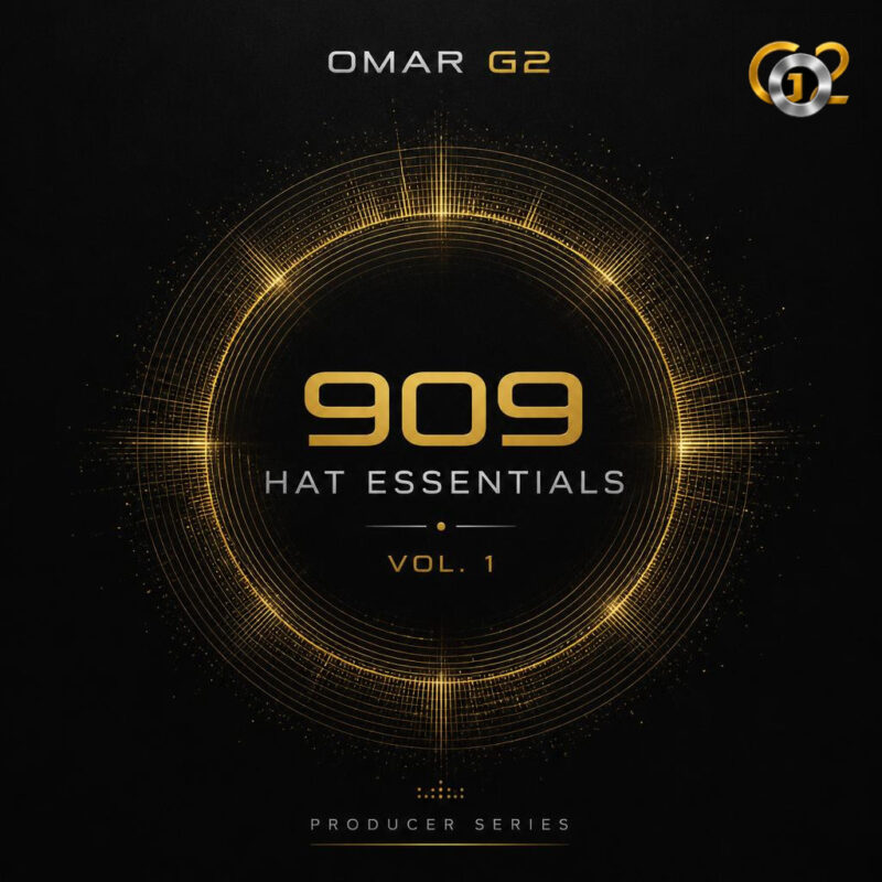 909 Hat Essentials Vol. 1 premium TR-909 hi-hat and crash sample pack by Omar G2 for trance and electronic music production.