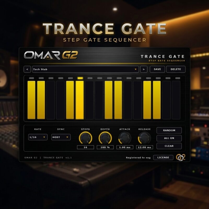 Trance Gate Plugin VST3 Omar G2