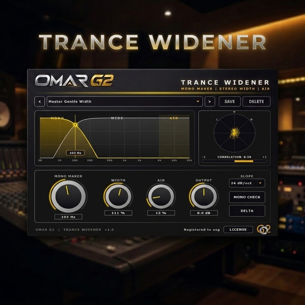 Trance Widener Plugin VST3 Omar G2